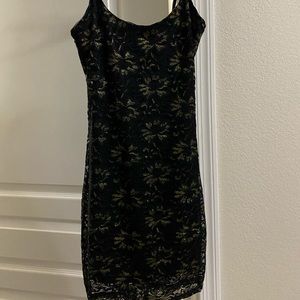 Lucy in the sky black mini dress